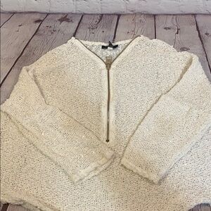 ALFANI | White Glittery Knitted Pull Over | 1X